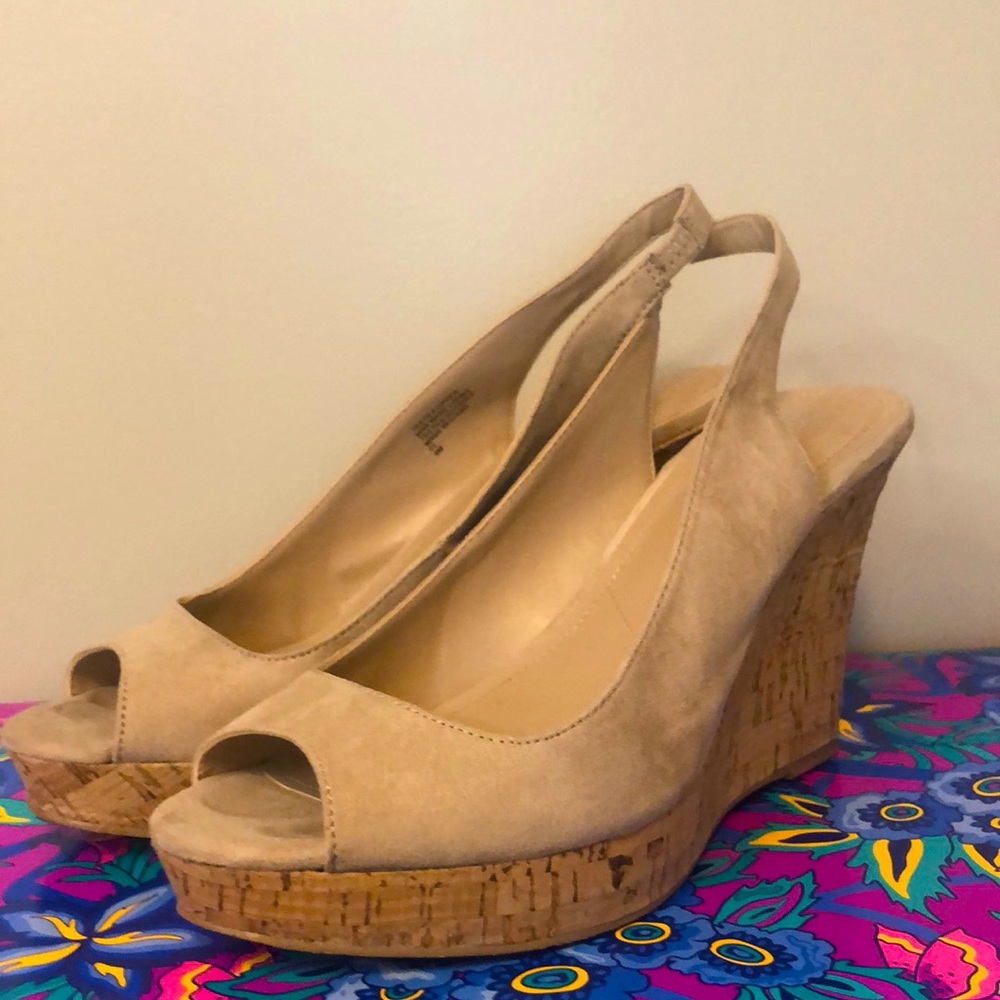 Charles by Charles David cork were sandals size 8